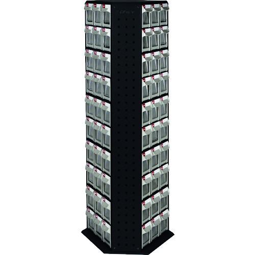 ■SHUTER 回転パーツスタンド 1280mm 90引出し 黒色〔品番:RFO690BK〕【1948050:0】[直送DS][店頭受取不可]