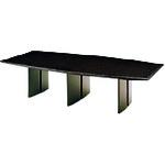 ■PLUS 22618)EX-600 会議用大型テーブル EX-3200WA BK〔品番:EX3200WABK〕【1963347:0】[送料別途見積り][法人・事業所限定][外直送][店頭受取不可]