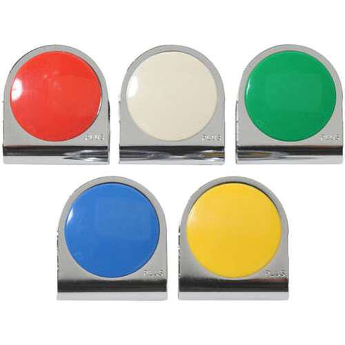 ■PLUS 80548)カラ-マグネットクリップ5色大 CP-043MC5P〔品番:CP043MC5P〕【1964517:0】[送料別途見積..