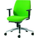 ■プラス 630962)事務イス Uチェア KD-UC55SEL YG 〔品番:KDUC55SELYG〕【1966607:0】[送料別途見積り][法人・事業所限定][外直送][店頭受取不可]