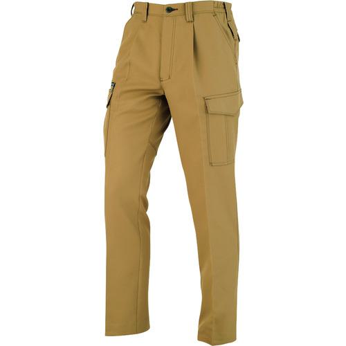 ■コーコス ワンタックカーゴパンツ(脇シャーリング) キャメル 5Lサイズ〔品番:A8076245L〕【1976830:0】[送料別途見積り][掲外取寄][店頭受取不可]