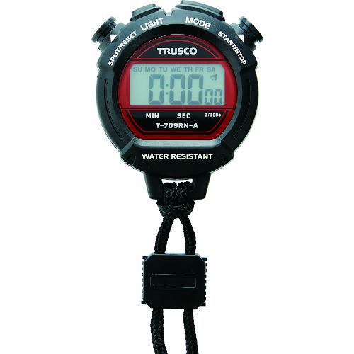 ■TRUSCO 防滴型ストップウォッチ〔品番:T709RNA〕【1977457:0】[店頭受取不可]