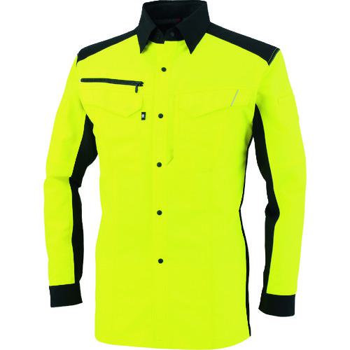 ■コーコス 長袖シャツ フラッシュイエロー LLサイズ〔品番:A808821LL〕【1978509:0】[送料別途見積り][掲外取寄][店頭受取不可]