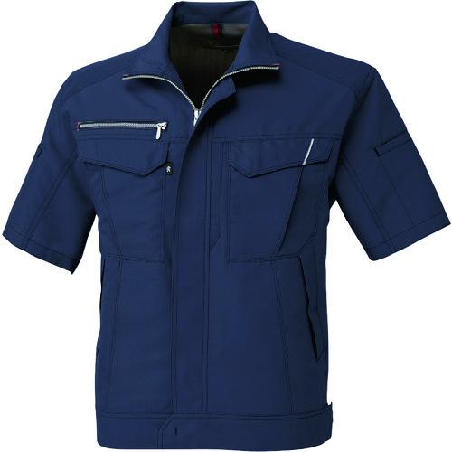 ■コーコス 半袖ブルゾン ネイビー 6Lサイズ〔品番:A8070016L〕【1990173:0】[送料別途見積り][掲外取寄][店頭受取不可]