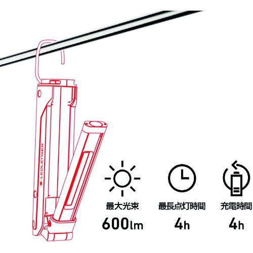 ■LEDLENSER充電式ワークライト(LED)iW5Rflex〔品番:502006〕【2003942:0】