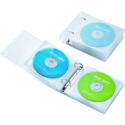 ■SANWA リングファイルケース(24枚収納・クリア)〔品番:FCDRG24CLN〕【2008714:0】[送料別途見積り][掲..