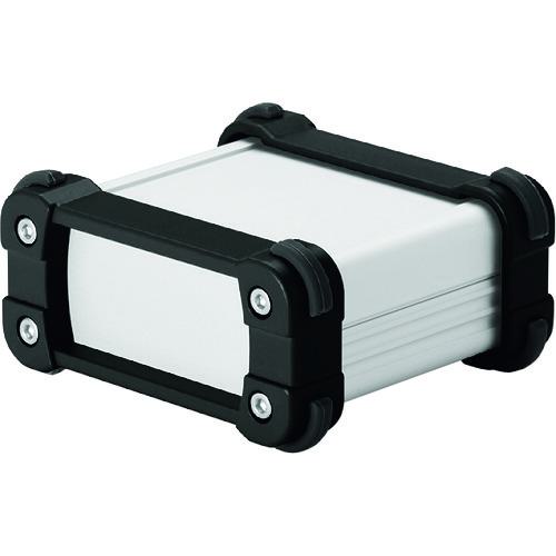 ■タカチ コーナーガード付アルミケースアルミパネルタイプ シルバー/ブラック〔品番:EXP20730SB〕【2009900:0】[法人・事業所限定][外直送元][店頭受取不可]