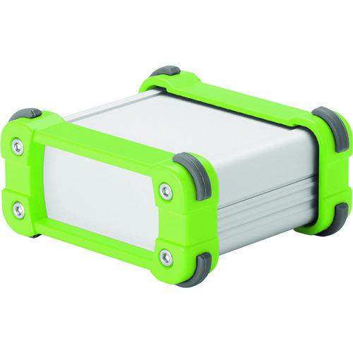 ■タカチ コーナーガード付アルミケースアルミパネルタイプ シルバー/ライム〔品番:EXP12618SL〕【2011412:0】[法人・事業所限定][外直送元][店頭受取不可]