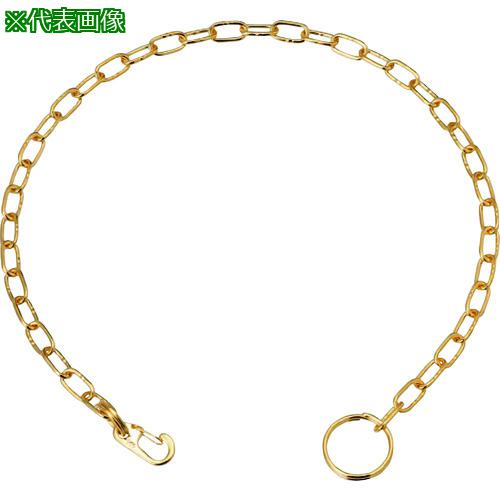 ■水本 ステンレス ポケットチェーンMP型(ゴールド) 全長300mm C:3mm〔品番:B2259
