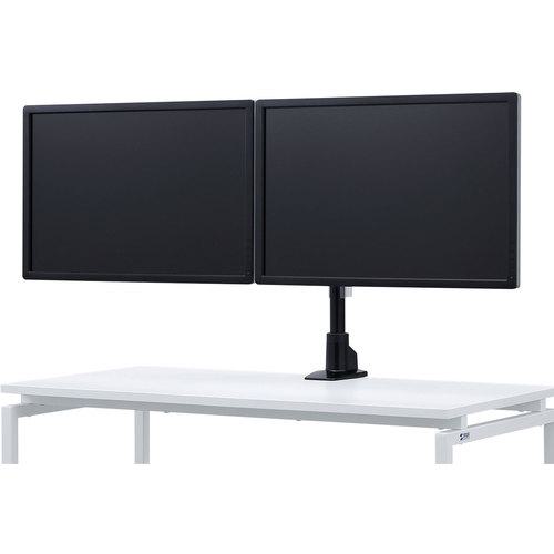 ■SANWA 水平多関節液晶モニタアーム(左右2面)〔品番:CRLA1502BK〕【2013247:0】[法人・事業所限定][外直送元][店頭受取不可] [2]