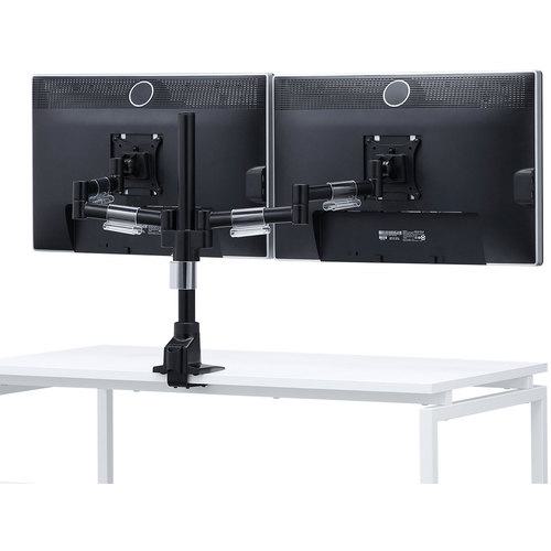 ■SANWA 水平多関節液晶モニタアーム(左右2面)〔品番:CRLA1502BK〕【2013247:0】[法人・事業所限定][外直送元][店頭受取不可] [3]