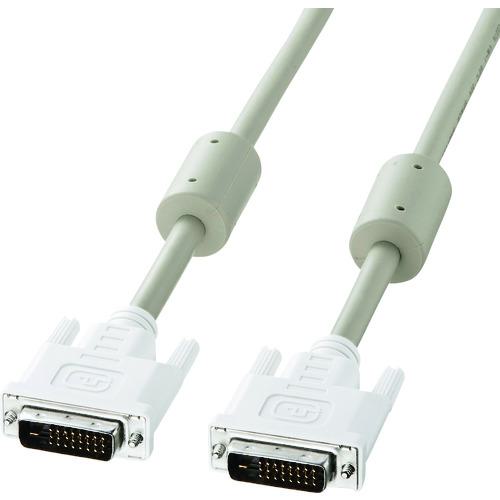 《メーカー》サンワサプライ（株）《品番》KC-DVI-DL5K2《特長》●DVIデュアルリンク対応のパソコンとディスプレイを接続するケーブル5mです。●DVIデュアルリンク対応のパソコンとディスプレイを接続するケーブルです。●3重シールド（TMDS信号線のみ）構造です。 ●ケーブルの中心から「アルミシールド→アルミシールド→編組シールド」と3重のシールド処理を施し、ノイズから大切なデータを守ります。 ●ツイストペアケーブル（TMDS信号線のみ）です。 ●芯線を2本ずつよりあわせたノイズに強いツイストペア線を使用しています。● ダブルフェライトコアを採用しています。 ●高周波ノイズを吸収するフェライトコアをケーブル両端に装着しています。 ●金メッキpinを採用しています。●錆にも強く経年変化による信号劣化の心配がない金メッキ処理を施しています。●モールドコネクタを採用しています。●内部を樹脂モールドで固め、さらに全面シールド処理を施しています。●外部干渉を防ぎ、ノイズ対策も万全で、耐振動・耐衝撃性にも優れています。●接続が簡単なPC99ケーブルです。 《用途》《仕様》●ケーブル長(m):5●色:ケーブル/白、コネクタ:白（PC99規格準拠)●ケーブル直径(mm):8.2《仕様2》●コネクタ形状:DVI24pinオス（DVI-D）インチネジ（4-40）−DVI24pinオス（DVI-D）インチネジ（4-40）●ケーブル規格:UL20276●対応モード:DVIデュアルリンク《原産国（名称）》中国《材質／仕上》《セット内容／付属品》《注意》《JANコード》4969887763704《本体質量》547.0gSANWA　DVIケーブル（デュアルリンク）〔品番：KC-DVI-DL5K2〕[注番:2014972][本体質量：547.0g]《包装時基本サイズ：××》〔包装時質量：〕分類》電子機器》電気・電子部品》通信機器☆納期情報：取寄管理コード(909) メーカー直送品【法人限定＝会社名ご記入お願い致します。】