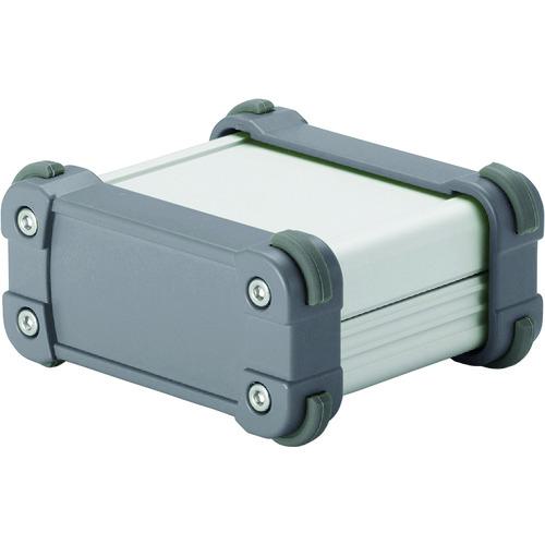 ■タカチ コーナーガード付アルミケースIP65防水タイプ シルバー/グレー〔品番:EXW15511SG〕【2020885:0..