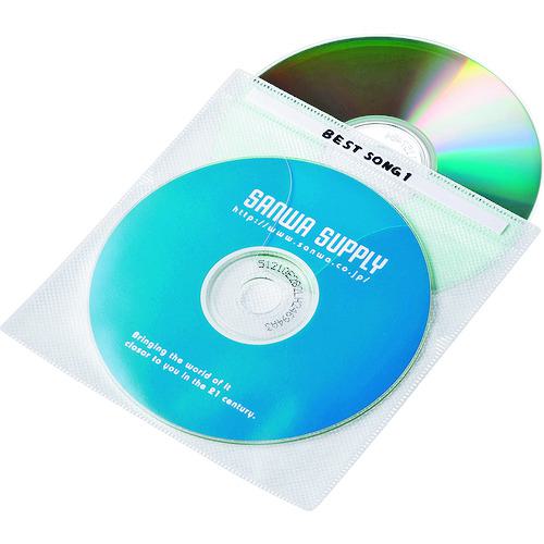 ■SANWA DVD・CD不織布ケース(ホワイト)〔品番:FCDFN100WN〕【2022741:0】[送料別途見積り][掲外取寄][店頭受取不可]