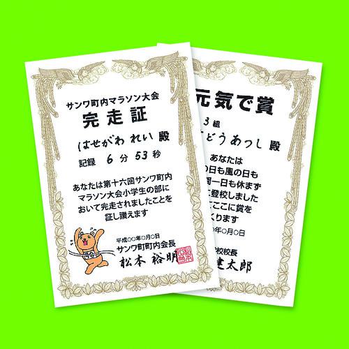 ■SANWA インクジェット手作り賞状用紙(はがき・縦)〔品番:JPSHHKTN〕【2024351:0】[送料別途見積り][掲外取寄][店頭受取不可]