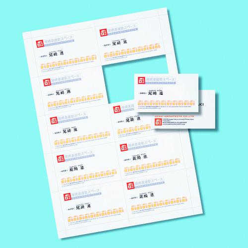 ■SANWA マルチタイプ名刺カード・特厚〔品番:JPMCM08N〕【2024380:0】[送料別途見積り][掲外取寄][店頭..