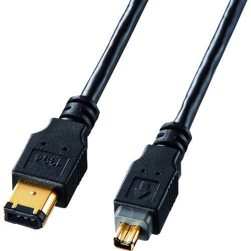 ■SANWA IEEE1394ケーブル〔品番:KE134603BK〕【2024430:0】[法人・事業所限定][外直送元][店頭受取不可]