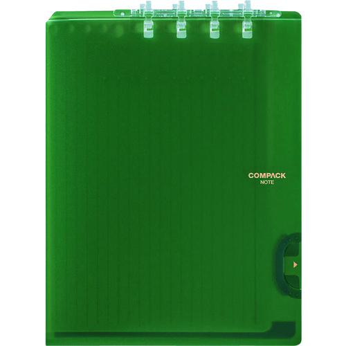 ■キングジム 二つ折りリングノートコンパックノートB5 緑〔品番:9955TYG〕【2028040:0】[送料別途見積り][掲外取寄][店頭受取不可]