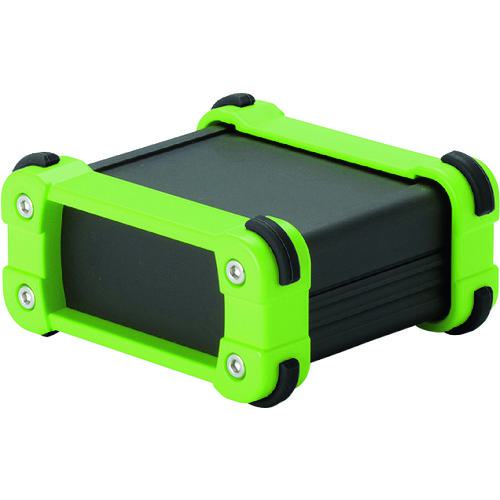 ■タカチ コーナーガード付アルミケースアルミパネルタイプ ブラック/ライム〔品番:EXP1269BL〕【2028597:0】[送料別途見積り][掲外取寄][店頭受取不可]