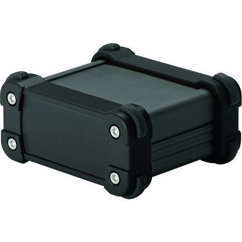 ■タカチ コーナーガード付アルミケースIP65防水タイプ ブラック〔品番:EXW12418BB〕【2028767:0】[送料..