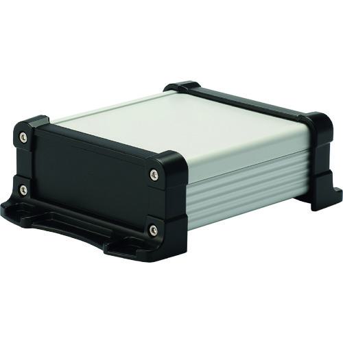 ■タカチ フランジ足付 防水アルミケース シルバー/ブラック〔品番:EXWF736SB〕【2030380:0】[送料別途見積り][掲外取寄][店頭受取不可]