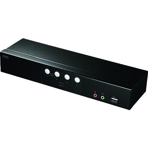 ■SANWA HDMI対応パソコン自動切替器(4:1)〔品番:SWKVM4HHC〕【2031570:0】[法人・事業所限定][外直送元][店頭受取不可]