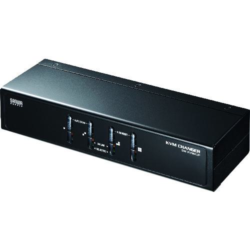 ■SANWA PS/2・USB両対応パソコン自動切替器(4:1)〔品番:SWKVM4UP〕【2031579:0】[店頭受取不可]