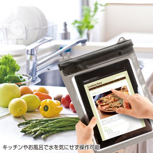 ■SANWA タブレットPC防水ケース(10.1型)〔品番:PDATABWP10〕【2033993:0】[法人・事業所限定][外直送元][店頭受取不可]