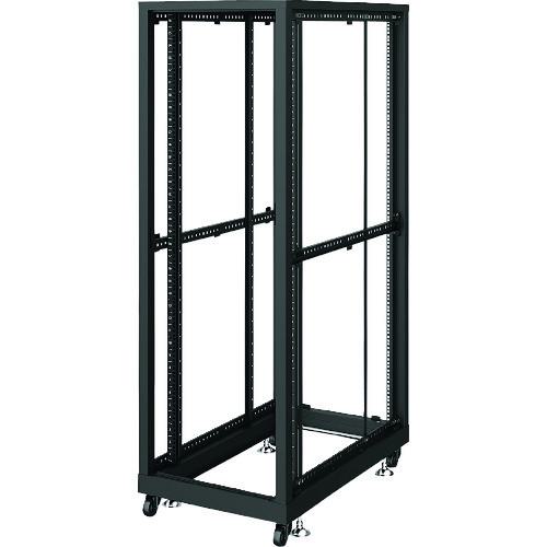 ■SANWA 19インチサーバーラック パネルなし(36U)〔品番:CPSVN3610NPBKN〕【2033150:0】[送料別途見積り][法人・事業所限定][外直送][店頭受取不可]