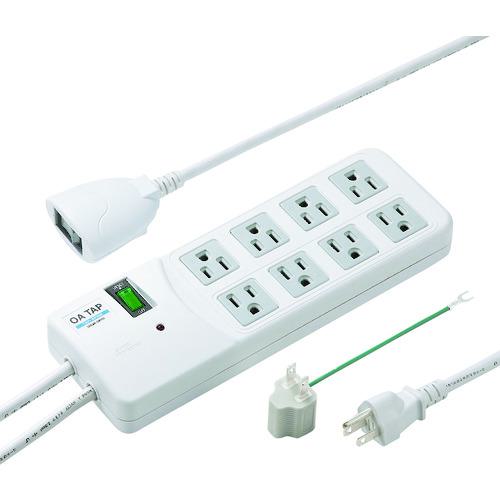 ■SANWA 雷ガードタップ〔品番:TAPSP308〕【2033629:0】[法人・事業所限定][外直送元][店頭受取不可]