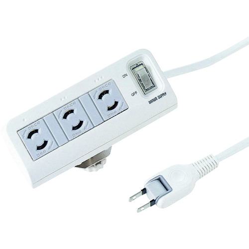 ■SANWA 便利タップ(3個口・2m)〔品番:TAPB25〕【2033888:0】[店頭受取不可]