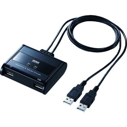■SANWA SW-KM2UUキーボード・マウス切替器〔品番:SWKM2UU〕【2034145:0】[法人・事業所限定][外直送元][店頭受取不可]