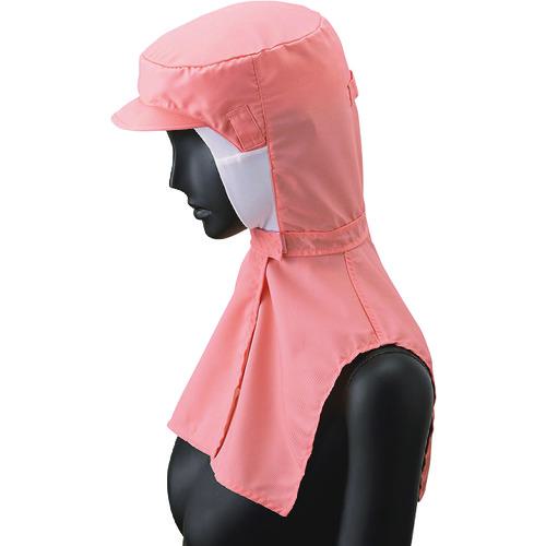 ■サンペックス ロングフード 衛生帽子 ピンク S〔品番:DC5014S〕【2046594:0】[送料別途見積り][掲外取..