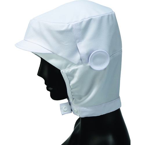 ■サンペックス ショートフード 衛生帽子 ホワイト L〔品番:FCPU1706A9L〕【2046603:0】[送料別途見積り..