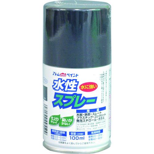 ■アトムペイント 水性スプレー 100ML スチールグレー《12本入》〔品番:0000109565〕【2049631×12:0】[..