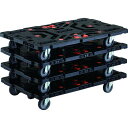 ■TRUSCO まとめ買い 連結式樹脂製平台車 ビートル 900X600 自在5輪 とめたろう付 4台セット〔品番:BT900J5E100TM4〕【206337...