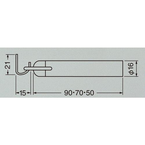 ■TRUSCO 扉用戸当り アオリ止め付 70 サテンゴールド〔品番:DSF70SG〕【2065501:0】[店頭受取不可]