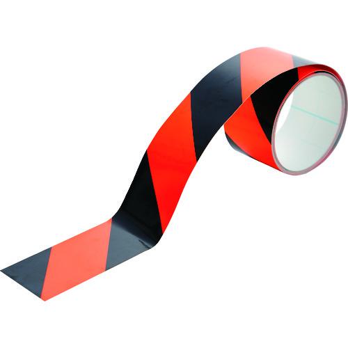 ■TRUSCO 蛍光トラ柄ラインテープ50mmx5m オレンジxブラック〔品番:KTL505OBK〕【2071899:0】[店頭受取不可]