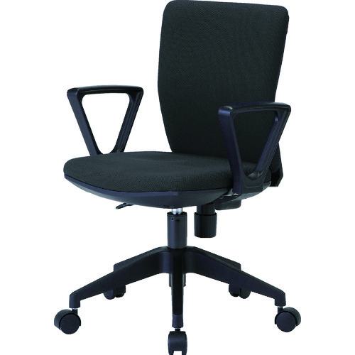 ■TRUSCO 体圧分散オフィスチェア 布張り 肘付 ブラック〔品番:FCC55ABK〕【2074524:0】[直送DS][店頭受取不可]