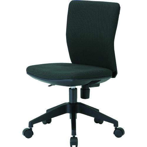 ■TRUSCO 体圧分散オフィスチェア 布張り 肘無 ブラック〔品番:FCC55BK〕【2074526:0】[店頭受取不可]