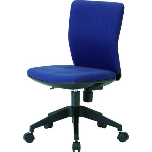■TRUSCO 体圧分散オフィスチェア 布張り 肘無 ネイビー〔品番:FCC55NV〕【2074531:0】[店頭受取不可]