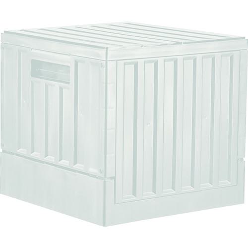 ■【在庫限り】TRUSCO フタ付折りたたみコンテナー 22L ホワイト〔品番:TCT22W〕【2076092:0】[店頭受取不可]