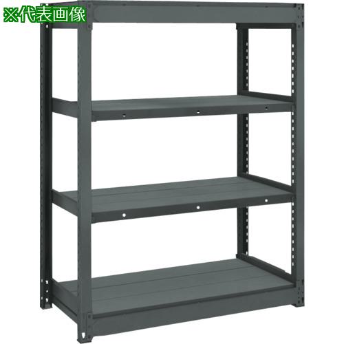 ■TRUSCO TUG型軽量ボルトレス棚 黒 100kg 単体型 1240×624×H1200 4段〔品番:TUG10044L4BK〕【2077101:0】[法人・事業所限定][直送元][店頭受取不可]