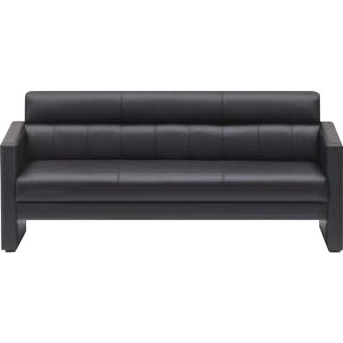 ■ウチダ 応接用家具 RS-231N 本革張り長イス ブラック〔品番:62724870〕【2077572:0】[送料別途見積り]..