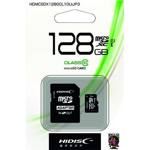 ■ハイディスク マイクロSD128GB〔品番:HDMCSDX128GCL10UIJP3〕【20801