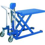 ■ダンディ 超低床リフト台車 足踏み油圧ジャッキ式 テーブルタイプ 500kg W940×D500〔品番:M500L〕【2082576:0】[送料別途見積り][法人・事業所限定][直送][店頭受取不可]