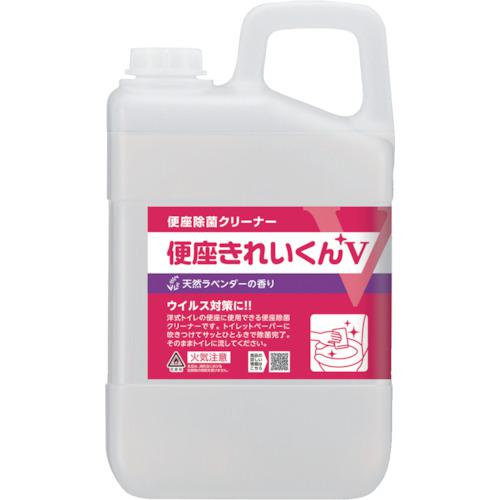 ■サラヤ トイレ用洗剤・除菌剤 便座きれいくんV天然ラベンダーの香り 容量3L〔品番:50277〕【2083425:0】[店頭受取不…