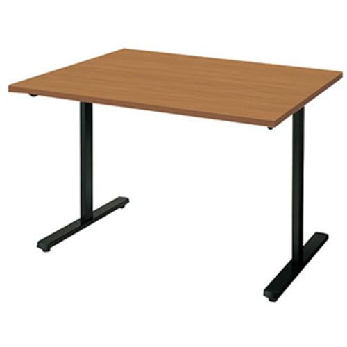 ■NAIKI ミーティングテーブル(配線無/直線テーブル モプト MP型/天板:ミディアムウォールナット 脚:ブラック/W1200×D900×H720〔品番:MP1290BMW〕【2085239:0】[送料別途見積り][法人・事業所限定][外直送][店頭受取不可]