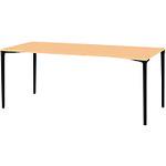 ■PLUS 662744)ロンナ 会議テーブル NN-1809PAR WM/BK 〔品番:NN1809PARWMBK〕【2092250:0】[送料別途見積り][法人・事業所限定][外直送][店頭受取不可]