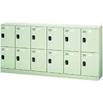 ■PLUS 71068)多人数用ロッカー KL-L62K LGY〔品番:KLL62KLGY〕【2093618:0】[送料別途見積り][法人・事業所限定][外直送][店頭受取不可]